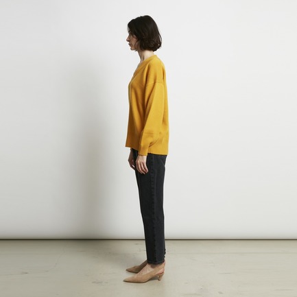 WOOL WIDE V NECK PO 詳細画像 マスタード 7