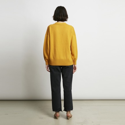 WOOL WIDE V NECK PO 詳細画像 マスタード 8
