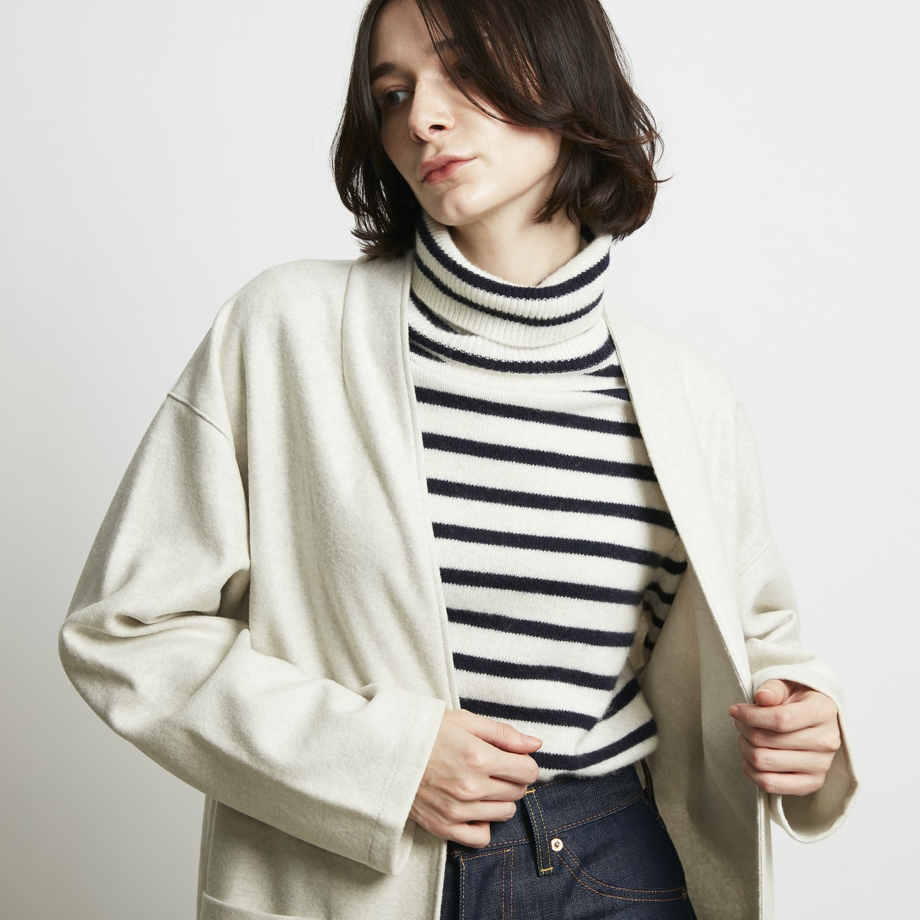 IENA S140s WOOL COCOON SHORT CT - ジャケット・アウター IENA S140s WOOL COCOON SHORT CT - ジャケット・アウター