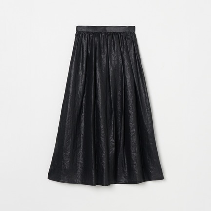 LEATHER BOIL GATHER SKIRT 詳細画像 ブラック 1