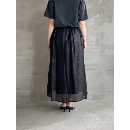 LEATHER BOIL GATHER SKIRT 詳細画像 ホワイト 3