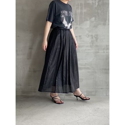 LEATHER BOIL GATHER SKIRT 詳細画像 ホワイト 4