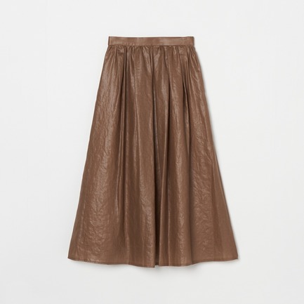 LEATHER BOIL GATHER SKIRT