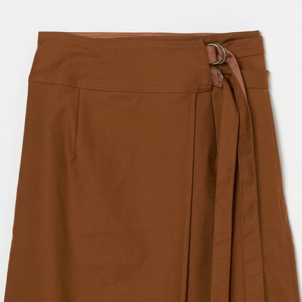 PEACH SKIN WRAP SKIRT 詳細画像 ブラウン 2