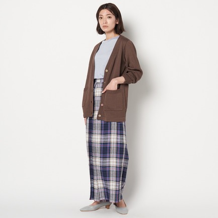 ストローヤーン7G天竺Vカーディガン 詳細画像 カーキ系 2