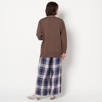 ストローヤーン7G天竺Vカーディガン 詳細画像 カーキ系 3