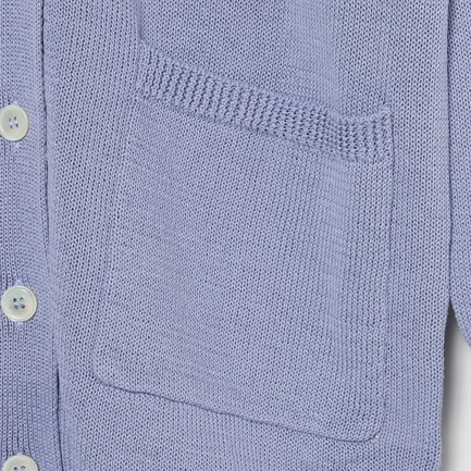 ストローヤーン7G天竺Vカーディガン 詳細画像 スカイブルー 4