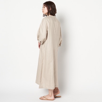 40リネンソフトフィニッシュ袖タックワンピース 詳細画像 ベージュ 2