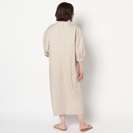 40リネンソフトフィニッシュ袖タックワンピース 詳細画像 ベージュ 3