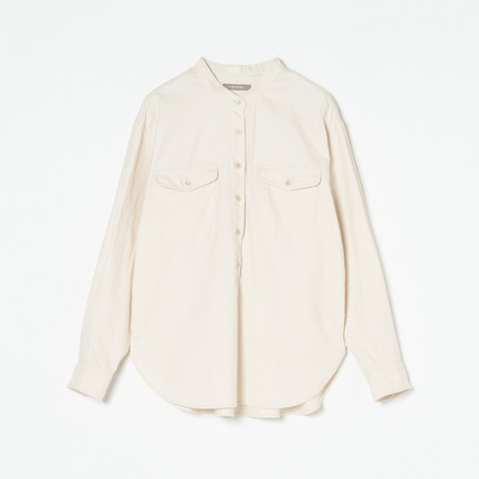 COTTON WOOL MILITARY BIG SHIRT 詳細画像 アイボリー 1