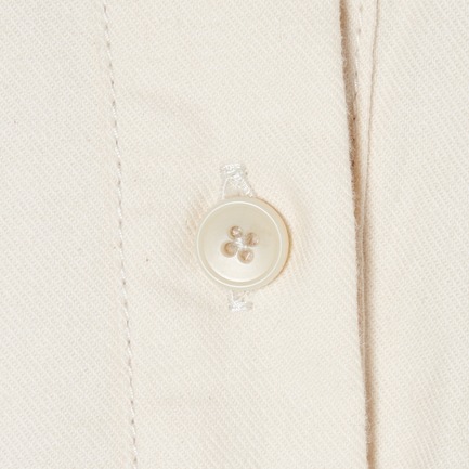 COTTON WOOL MILITARY BIG SHIRT 詳細画像 アイボリー 5