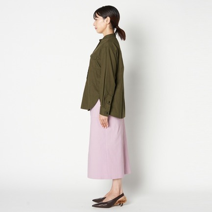 COTTON WOOL MILITARY BIG SHIRT 詳細画像 カーキ 2