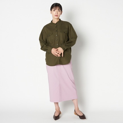 COTTON WOOL MILITARY BIG SHIRT 詳細画像 カーキ 4