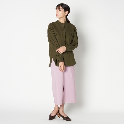 COTTON WOOL MILITARY BIG SHIRT 詳細画像 アイボリー 6