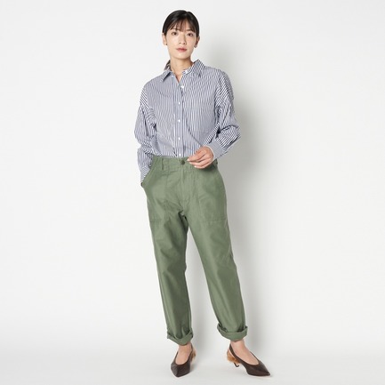 COTTON BACK SATEEN BAKER PANTs 詳細画像 カーキ 4