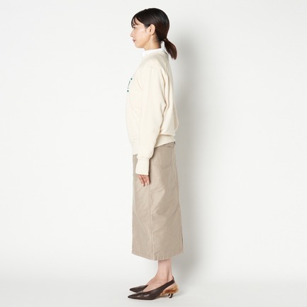 COTTON BACK SATEEN BAKER SKIRT 詳細画像 ベージュ 2