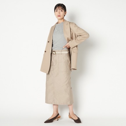 COTTON BACK SATEEN BAKER SKIRT 詳細画像 ベージュ 8