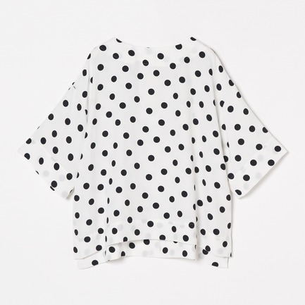 DOT PRINT BOAT NECK BLOUSE