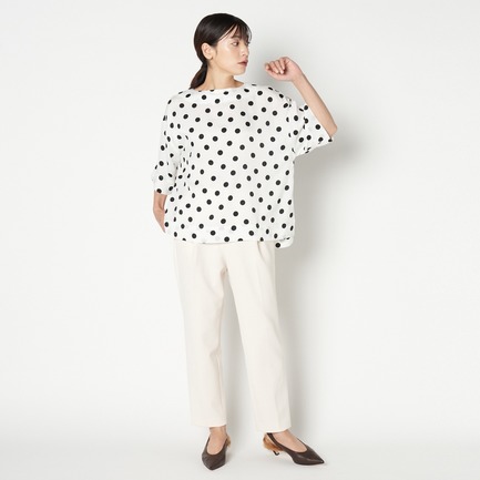 DOT PRINT BOAT NECK BLOUSE 詳細画像 ホワイト 10