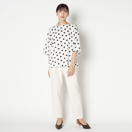 DOT PRINT BOAT NECK BLOUSE 詳細画像 ホワイト 11