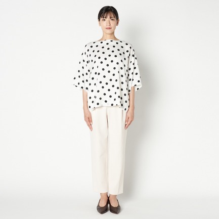 DOT PRINT BOAT NECK BLOUSE 詳細画像 ホワイト 6