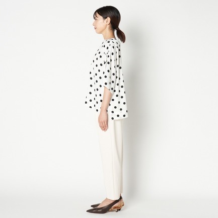 DOT PRINT BOAT NECK BLOUSE 詳細画像 ホワイト 7