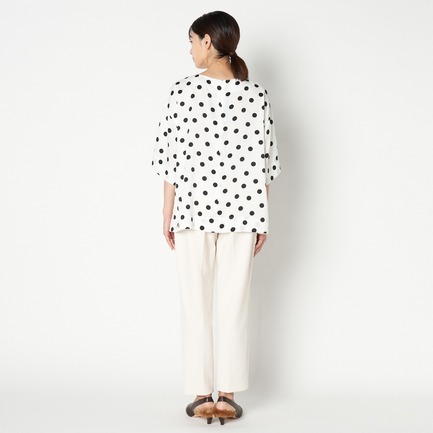 DOT PRINT BOAT NECK BLOUSE 詳細画像 ホワイト 8