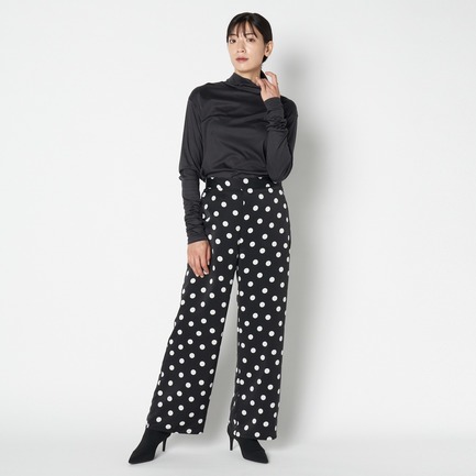 DOT PRINT EASY WIDE PANTs 詳細画像 ブラック 12