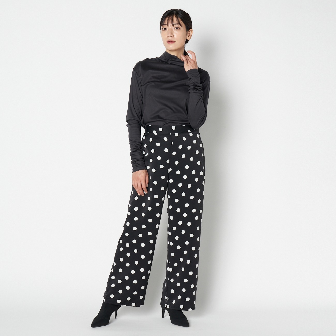 DOT PRINT EASY WIDE PANTs|HELIOPOLE|HÉLIOPÔLE(エリオポール DOT PRINT EASY WIDE PANTs|HELIOPOLE|HÉLIOPÔLE(エリオポール