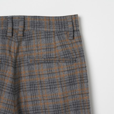 Zanieri WOOL CHECK WIDE PANTS 詳細画像 ライトグレー 4