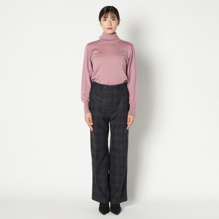 Zanieri WOOL CHECK WIDE PANTS 詳細画像 ネイビー 1