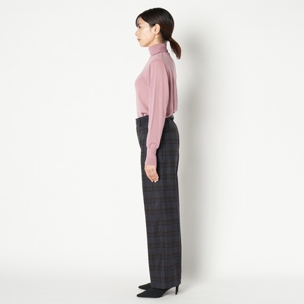 Zanieri WOOL CHECK WIDE PANTS 詳細画像 ライトグレー 2