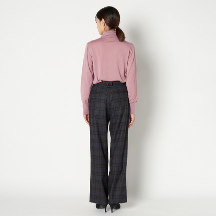 Zanieri WOOL CHECK WIDE PANTS 詳細画像 ライトグレー 3