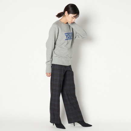 Zanieri WOOL CHECK WIDE PANTS 詳細画像 ライトグレー 6