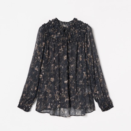 DEVEAUX CHIFFON FRILL BLOUSE