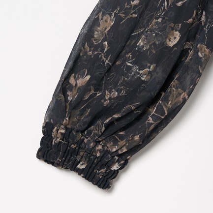 DEVEAUX CHIFFON FRILL BLOUSE 詳細画像 ブラック 3