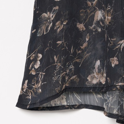 DEVEAUX CHIFFON FRILL BLOUSE 詳細画像 ブラック 5