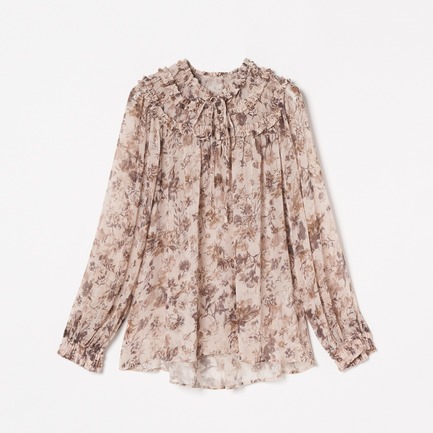 DEVEAUX CHIFFON FRILL BLOUSE