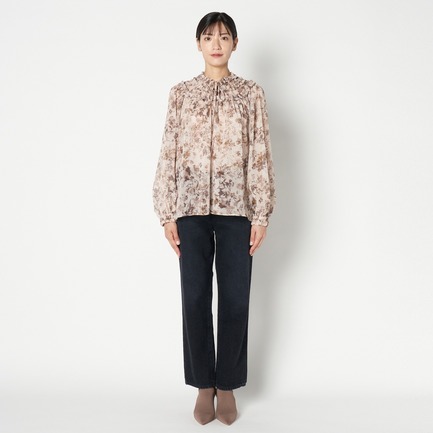 DEVEAUX CHIFFON FRILL BLOUSE 詳細画像 ベージュ 1
