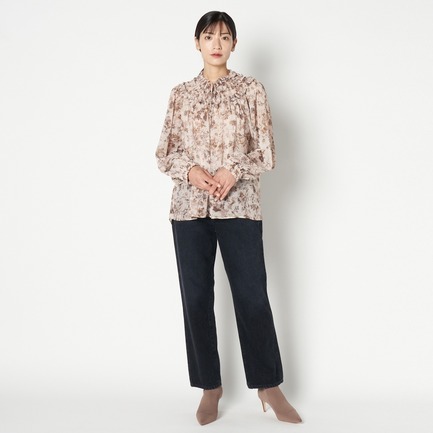 DEVEAUX CHIFFON FRILL BLOUSE 詳細画像 ブラック 4