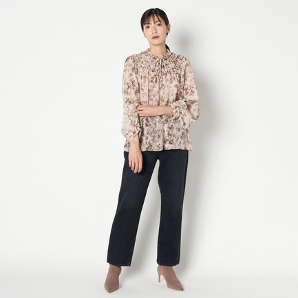 DEVEAUX CHIFFON FRILL BLOUSE 詳細画像 ベージュ 5