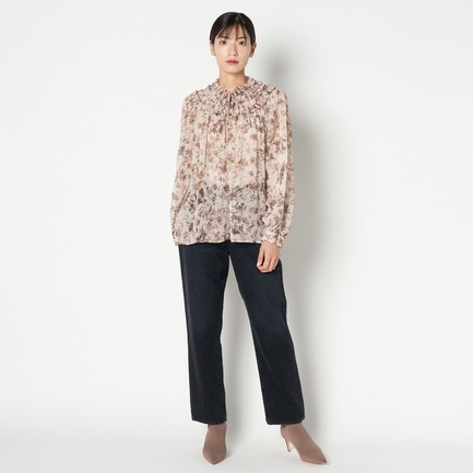 DEVEAUX CHIFFON FRILL BLOUSE 詳細画像 ベージュ 6