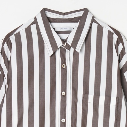 the Editor SHIRT (STRIPE&CHECK) 詳細画像 ブラウン 2