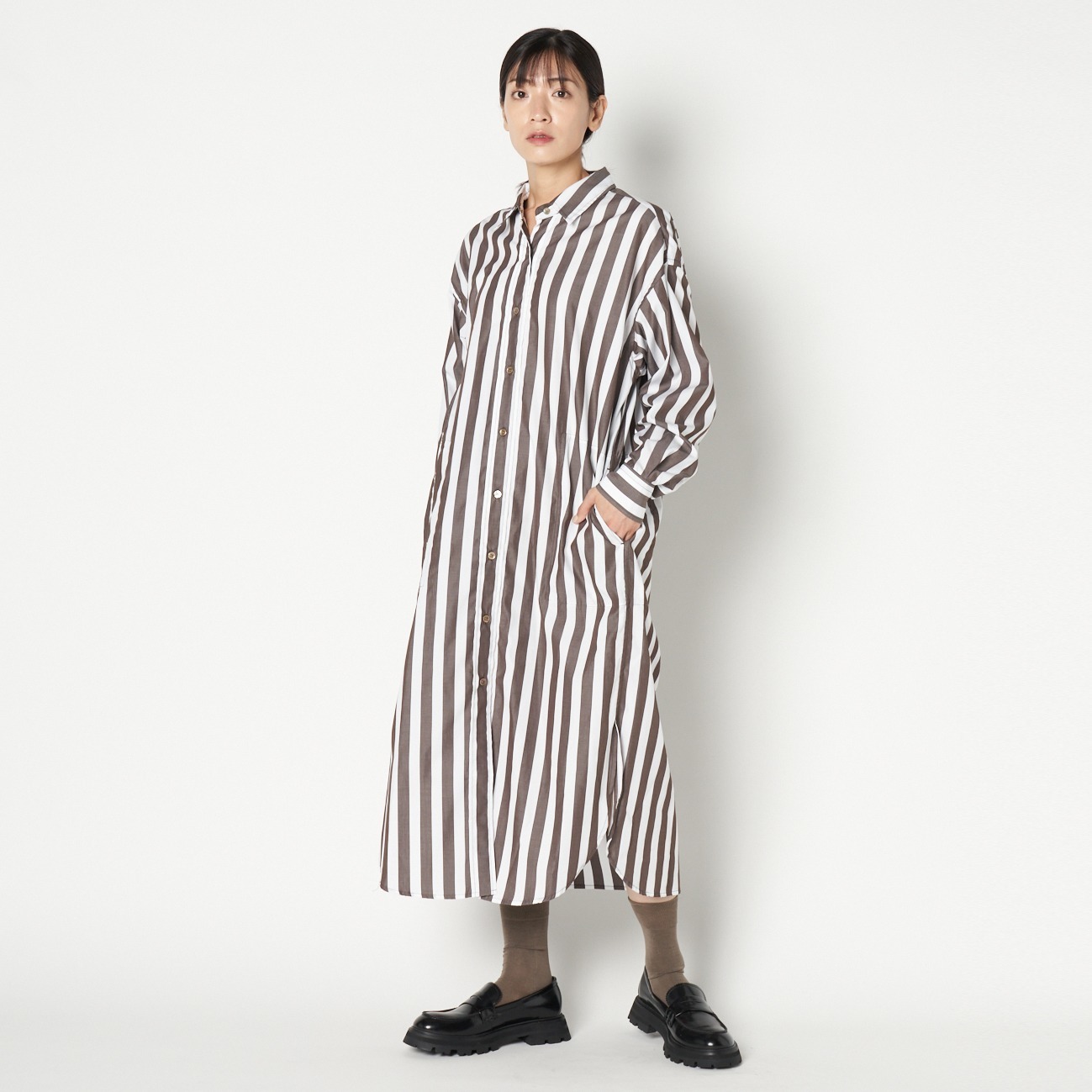 STRIPE&BIG CHECK SHIRT OP｜HELIOPOLE｜HÉLIOPÔLE（エリオ