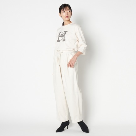 COTTON DOUBLE FACE WIDE PANTS 詳細画像 アイボリー 11