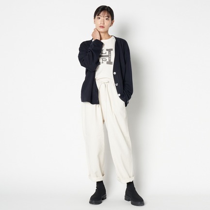 COTTON DOUBLE FACE WIDE PANTS 詳細画像 アイボリー 12