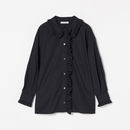COTTON TYPEWRITER FRILL SHIRT