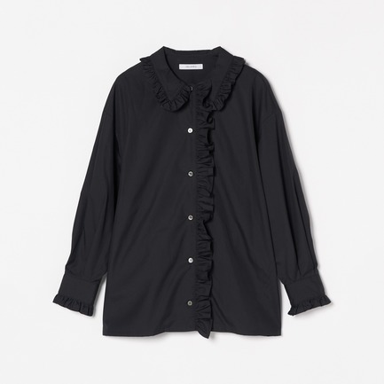 COTTON TYPEWRITER FRILL SHIRT