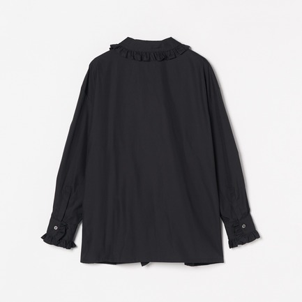 COTTON TYPEWRITER FRILL SHIRT 詳細画像 ブラック 1