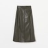 FAKE LEATHER PANEL SKIRT 詳細画像